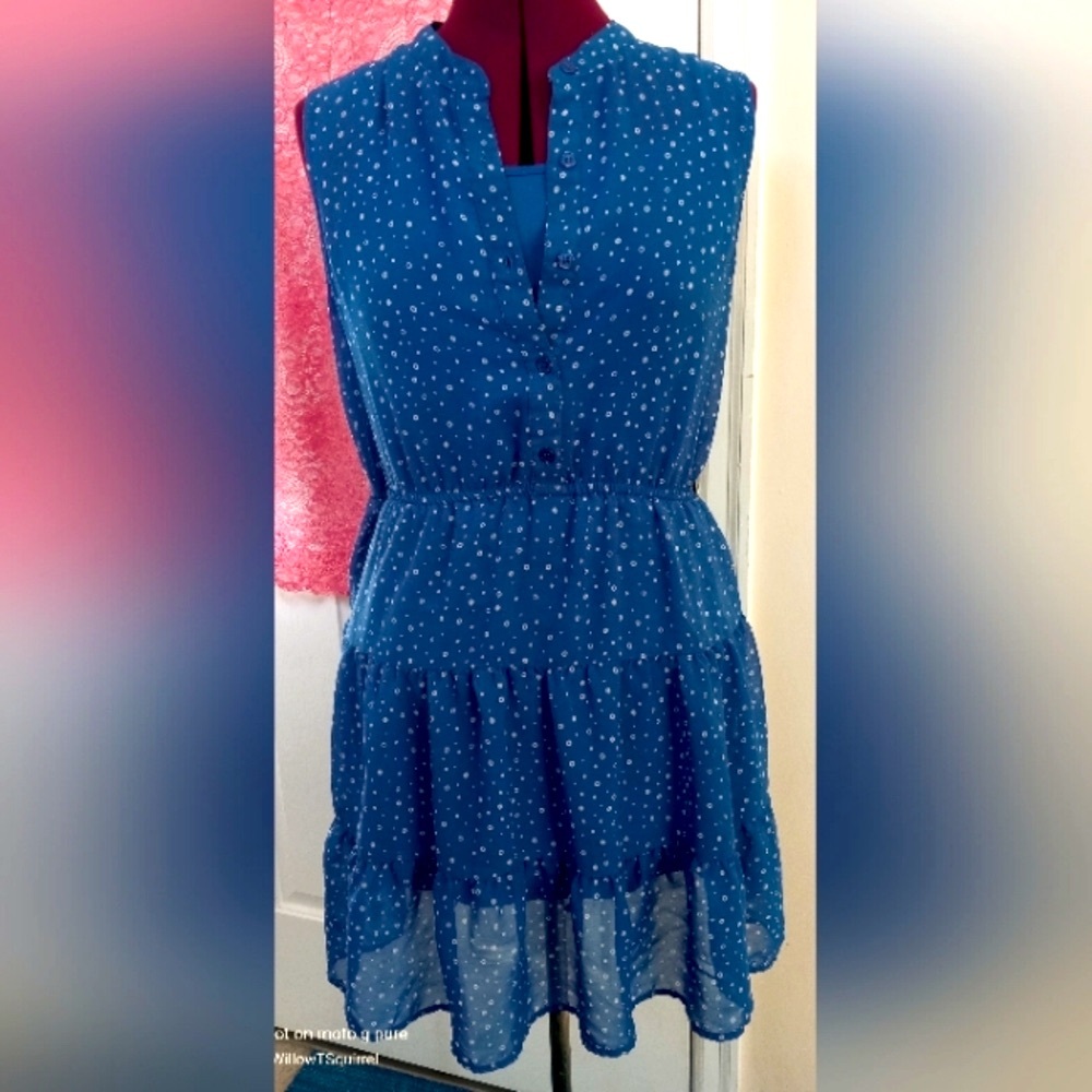 Mossimo Supply Co. royal blue sheer dress